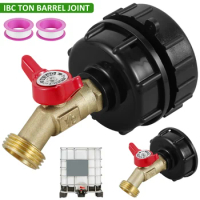 New IBC Tote Fitting Brass IBC Tank Adapter with 1/2inch Hose Fitting Premium Gallon IBC Tank Tap Adapter Coarse Thread Water