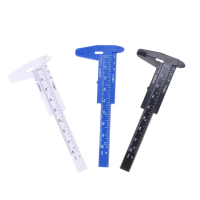 80mm Mini Plastic Student Sliding Vernier Caliper Gauge Alat Pengukuran