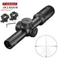 Optics Sight Riflescope Fits Airgun Airsoft For Hunting Scope With Mounts Optics For Pneumatics AR1-6X24 IR