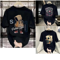 3 Áo 99k Nam Nữ Fashion Lá Bài Bài Xanh All Đen Tay Lỡ Cổ Tròn Unisex