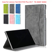 Case For Lenovo Tab M10 FHD Plus 10.3'' Case Smart Cover Leather Folio Case for Lenovo M10 FHD Plus TB-X606F X606X Tablet Cover