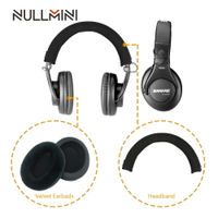Nullmini 替換耳墊頭帶, 用於 Shure SRH440 SRH840 SRH940 耳機皮套耳機耳罩