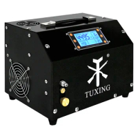 TUXING 4500Psi 300Bar PCP Air Compressor with LCD Display Digital Control Compressor Auto-Stop 12V Power Adapter for PCP Tank