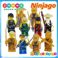 Đồ chơi xếp hình Ninjago Season 10 Kai Cole Jay Lloyd Wu Golden Lloyd Minifigures 1810