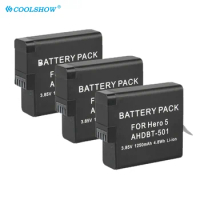 1250mah Battery for Gopro Hero 7 Gopro Hero 6 Gopro Hero 5 Black Camera Batteries Accessories