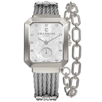 CHARRIOL夏利豪ST-TROPEZ 法式浪漫手環腕錶-珍珠白25×30mm