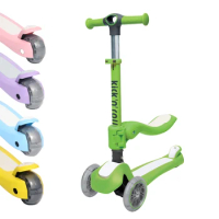 KICKNROLL Hot Sale Kids Scooter Children Scooter Sit Down Scooter for Kids with Light Up Wheels