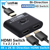 4K HDMI-Compatible Switch Splitter Bi-Direction 1x2/2x1 HDMI-compatible Switcher 2 in1 Out for PS4/3 TV Box Switcher Adapter