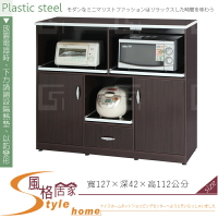 《風格居家Style》(塑鋼材質)4.2尺電器櫃-胡桃色 162-03-LX