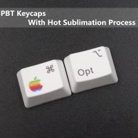 PBT Keycaps MAC Commond และปุ่มตัวเลือก Dye-Sublimation Cherry MX Key Caps สำหรับ MX Switches Mechanical Gaming Keyboard