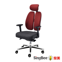 【SingBee欣美】TANGO 高級雙背椅-人體工學椅/頭枕/主管椅/辦公椅/電腦椅
