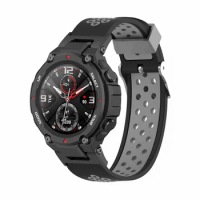 Replacement Bracelet For Huami Amazfit T Rex / T Rex Pro Two Color Breathable Hole Pin Buckle Strap Wriststrap Smart Watch Band