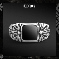 Nhẫn bạc nam S925 Solar Warden Helios Black Silver