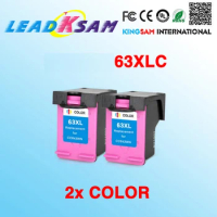 2x color ink cartridge compatible for hp63 63XL DeskJet 1112/2130/2132/3630/3632/Officejet 3830/4650/465