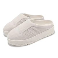 【adidas 愛迪達】穆勒鞋 Rivalry Mule W 女鞋 米白 麂皮 厚底 涼拖鞋 休閒鞋 愛迪達(IG2232)