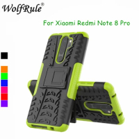 For Redmi Note 8 Pro Case Cover Dual Armor Silicone Case For Xiaomi Redmi Note 8 Pro Holder Stand Shell For Redmi Note 8 Pro