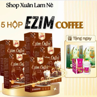 Cà phê Ezim Nâu VIPP - 5 Hộp 75 Gói Coffee Cafe mới nhất tặng 2 Hộp trà Phan tả diệp New & 1 trà lin