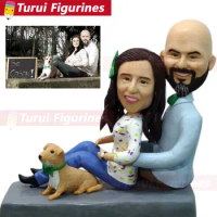 custom bobblehead dolls for family with dog animal clay figurines Designing Animal Figurine with Air Dry Clay create figurines