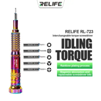 RELIFE RL-723 Interchangeable Torque Screwdriver Idling Torque /5 tips 1 Handle/Hard Tips/Mobile Screwdriver