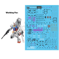 for MG 1/100 RX-78-2 ver 3.0 D.L Model Master Water Slide pre-cut Caution Warning Detail up Decal Sticker UC13 DL RX-78 DaLin