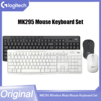 Original Logitech Mk295 Wireless Mouse Keyboard Combos Set Logi 2.4G Wireless Mouse Silent Keyboard For Home Office PC Laptop