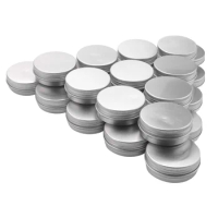 PACK of 25 - 15ml Aluminium Tin Large Make up Candle Pots Capacity Empty Big Cosmetic/Candle/Spice Pots/Hair Product/Sweet Tin