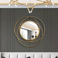 Modern Style Mirror Wall Stickers Decorative Home Hallway Shatterproof Gold Mirror Irregular Shape Bedroom Lusterko Decor Home