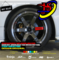4pcs stiker velg mobil rays racing stiker variasi volk rays stiker velg mobil stiker cakar sticker