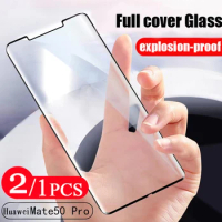 2/1pcs 9D tempered glass for huawei Mate 30E 40E pro 50E protective film mate 50 RS 40 Pro plus 30 lite phone screen protector