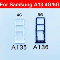 For Samsung A13 4G A135F A13 5G A136U SIM Card Tray Holder Dual Card Holder Sim Card Reader Replacement Repair Parts