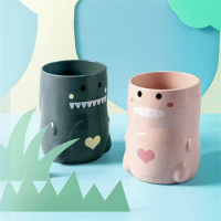 Adorable and Novel Dinosaur Mouthwash Cups Will Make Children Love Brushing Teeth and Decorate Your Bathroom Acrylic Toothbrush
