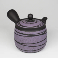 【福介商店】日本陶壺 常滑燒 瑞仙 紫變千段 橫手急須0.36L(泡茶壺 沖泡壺 橫柄壺具)