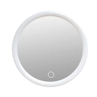 啜盤放大鏡10倍led化妝鏡帶燈浴室補光鏡袪粉刺黑頭廠家直銷