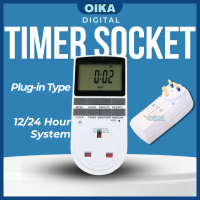 UK Electronic Digital Timer Socket Plug-In Type 230V 7-Day 12/24 Hour Programmable Outlet with Built