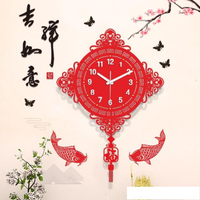 新中式掛鐘客廳創意夜光鐘表家用時尚大氣中國風時鐘掛牆裝飾掛表