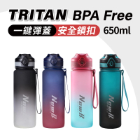 【Upstyle】2入組_美國進口Tritan材質 運動水壺2.0升級版-650ml(環保水壺 耐摔瓶 BPA FREE)