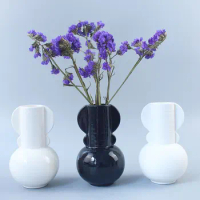 Creative New Chinese Vase Simple Matte Texture Ceramic Vase Ornaments Dried Flowers Home Decoration Flower Arrangement Modern