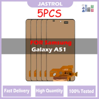 5Pcs/Lot Lcd For Samsung Galaxy A51 A515 A515F Lcd Display With Fingerprint Touch Screen Digitizer Replacement With Frame