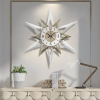 鐘表掛鐘客廳現代簡約家用藝術靜音時鐘墻面裝飾創意輕奢北歐掛鐘