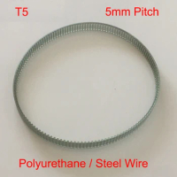 T5 270mm 275mm 280mm 54 55 56 T Tooth 10mm 15mm 20mm Width 5mm Pitch Polyurethane PU Steel Wire Cogged Synchronous Timing Belt