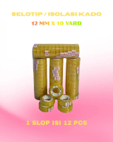 [ 1 SLOP ISI 12 PCS ] ISOLASI KADO | ISOLASI BENING | CLEAR ISOLATION | SOLATIP BENING | ISOLASI KEC