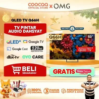 TERBARU COOCAA TV 50 inch Q66H - 4K QLED+ - Google TV - S AI Engine - MEMC - 120Hz Motion - dbx-tv -