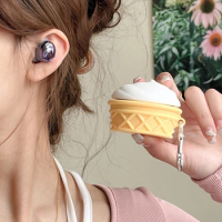 3D Ice Cream Earphone Case for Samsung Galaxy Buds Live / Buds Pro / Buds 2 / Buds2 Pro Case Earphone Silicone Case Accessories