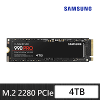 SAMSUNG 三星 990 PRO 4TB M.2 2280 PCIe 4.0 ssd固態硬碟 MZ-V9P4T0BW 讀7450M/寫6900M