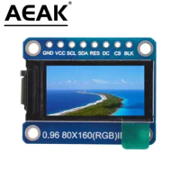 AEAK TFT Display 0.96 inch IPS 7P SPI HD 65K Full Color LCD Module ST7735 Drive IC 80*160 (Not OLED)