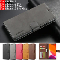 For iPhone 12 Pro Max Case Leather Vintage Phone Case On iPhone 12 Mini Case Flip 360 Wallet Cover For iPhone 12 Pro Case Cover