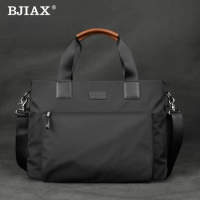BJIAX New Men Bag Horizontal Business Leisure Handbag Nylon Oxford Cloth Canvas Bag Crossbody Bag Briefcase