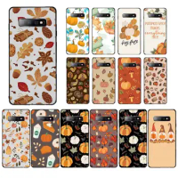 MaYaCa Autumn leaves fall pumpkin Phone Case For Samsung S 9 10 20 21 22 23 30 23plus lite Ultra FE 