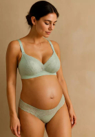 Kiss & Tell Premium Cara Seamless Lace Nursing Bra in Green Maternity Bra