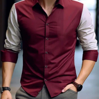 2023 Men's Fashion Shirt Long Sleeve Hawaiian Shirt Street Casual Shirt Men's Oversized 6XL Men's Shirt Button Lapel Top